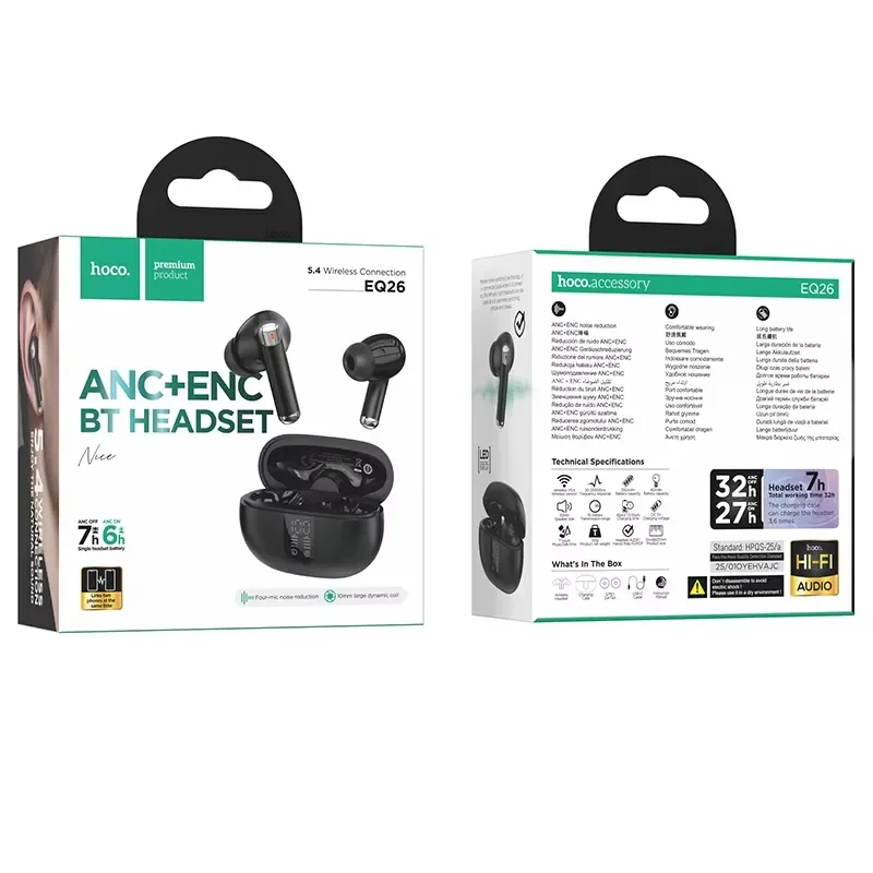 Hoco EQ26 ANC ENC TWS Earbuds Price in BD | ZupiBD