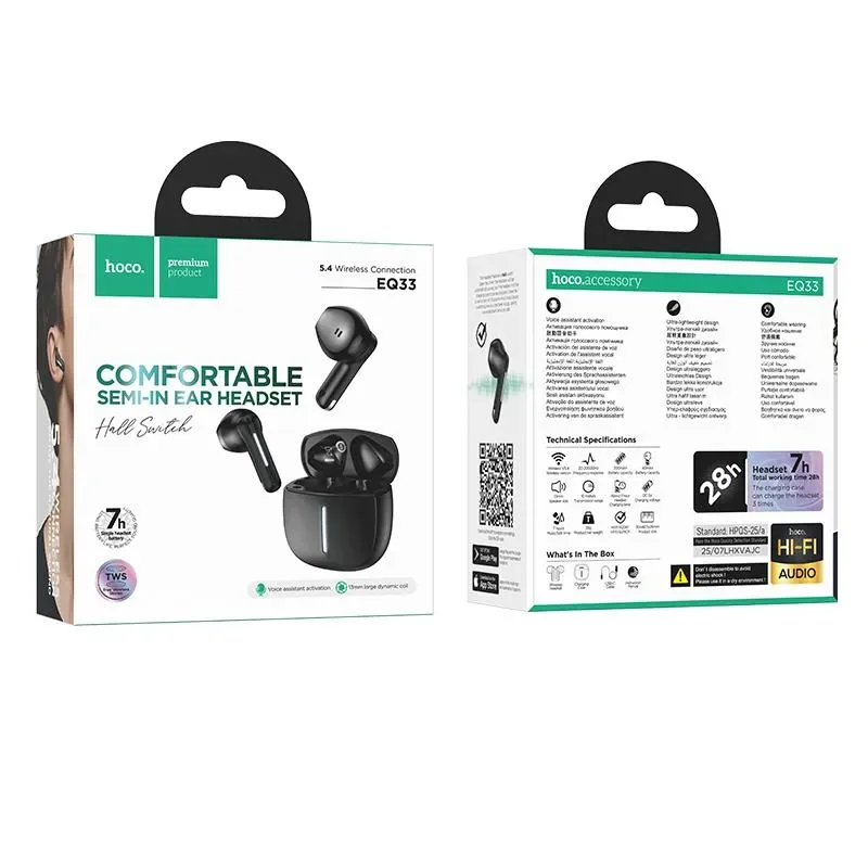 Hoco EQ33 TWS Bluetooth Wireless Earbuds | ZupiBD