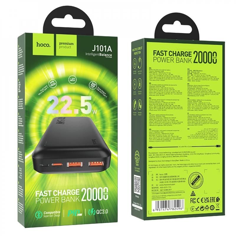 Hoco J101A 20000mAh Slim Power Bank | ZupiBD
